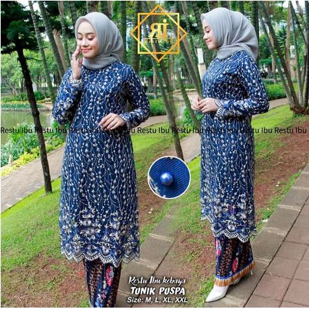 set kebaya tunik puspa berkualitas