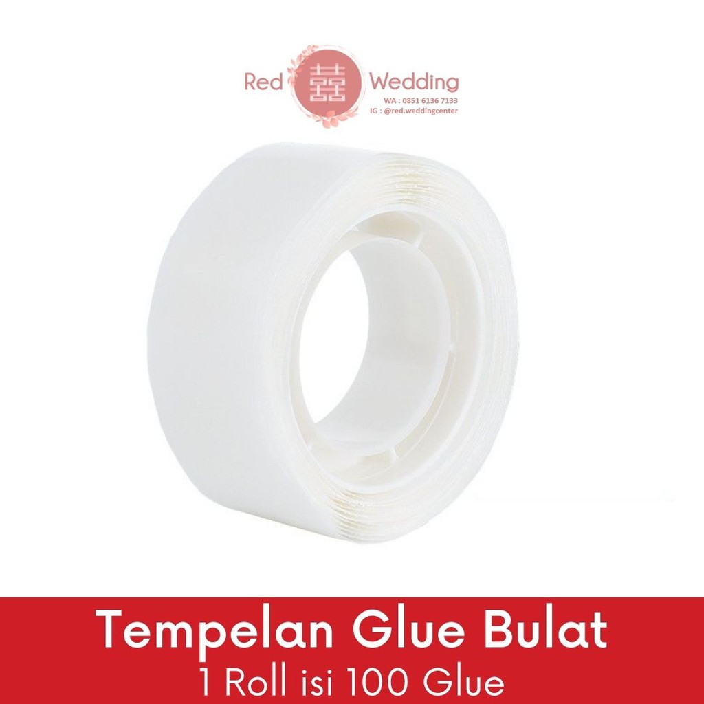 Roll Glue Transparan Simple dan Portable untuk Dekorasi Wedding Sangjit Lem Balon / Perekat Tempelan Dinding / Lemari / Pintu