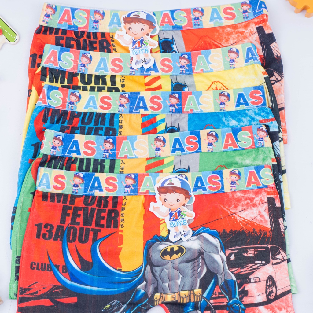 VS - Celana Dalam Anak Laki | Boxer Anak Motif Superhero Keren Import Ukuran M L XL