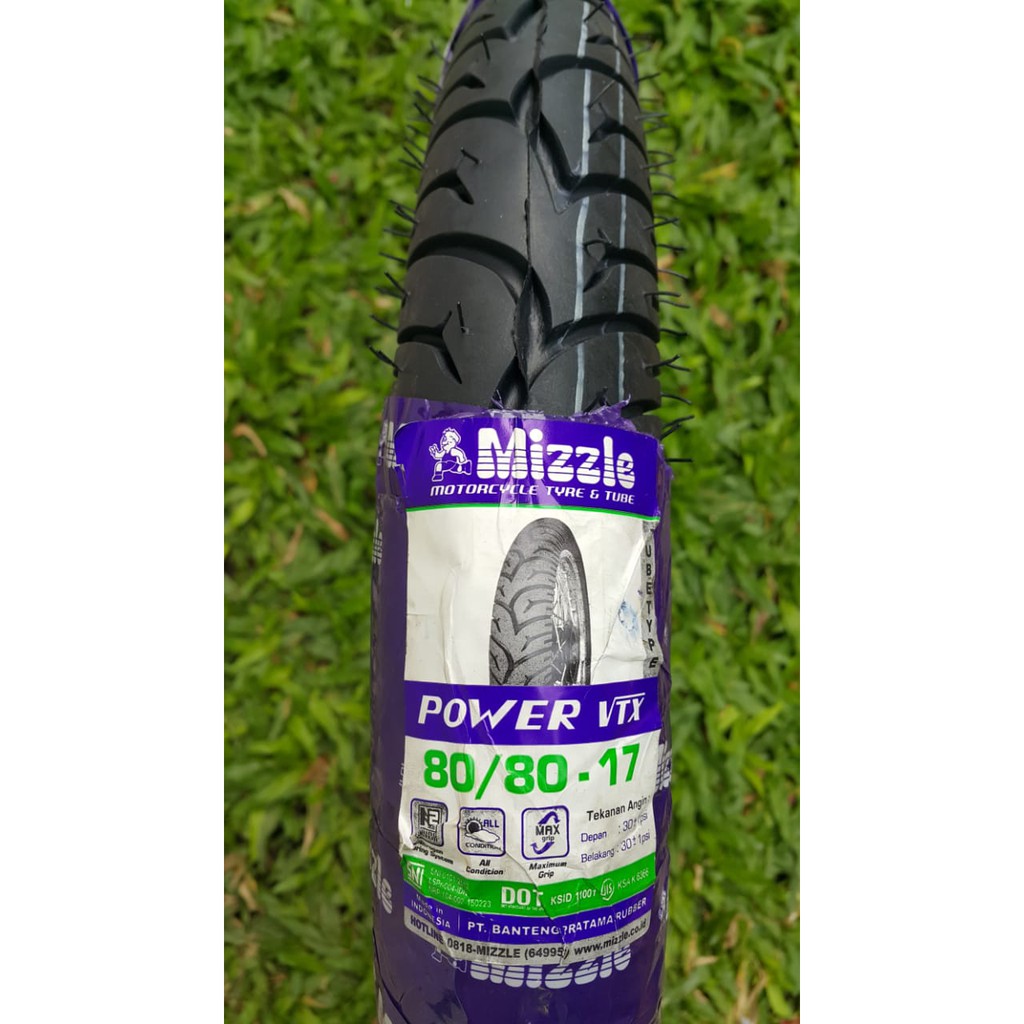 Ban Luar Mizzle Power VTX Ukuran Ring 17 50 90 60 80 70 80 80 80 90 80 100 80 Tube Type Non Tubeless