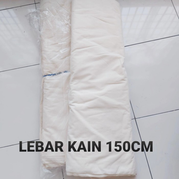 Per 100cm Kain Blaco Blacu Belacu Kain Kanvas Meteran Lukis Tas Kain