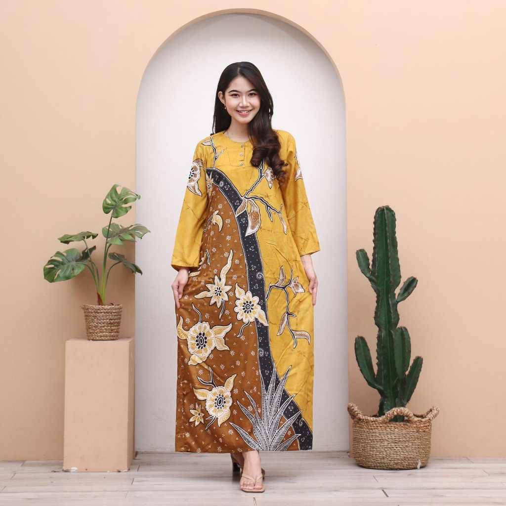 Longdres Batik ARABELLA Daster Panjang Busui Batik Terbaru By GrosirDaster