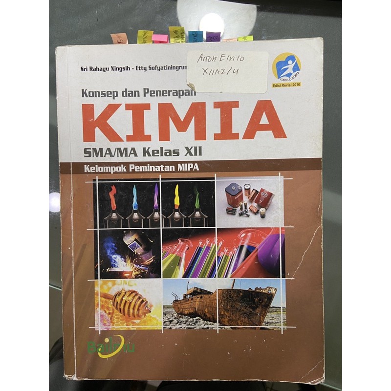 Buku Kimia BEKAS kelas 12 Bailmu