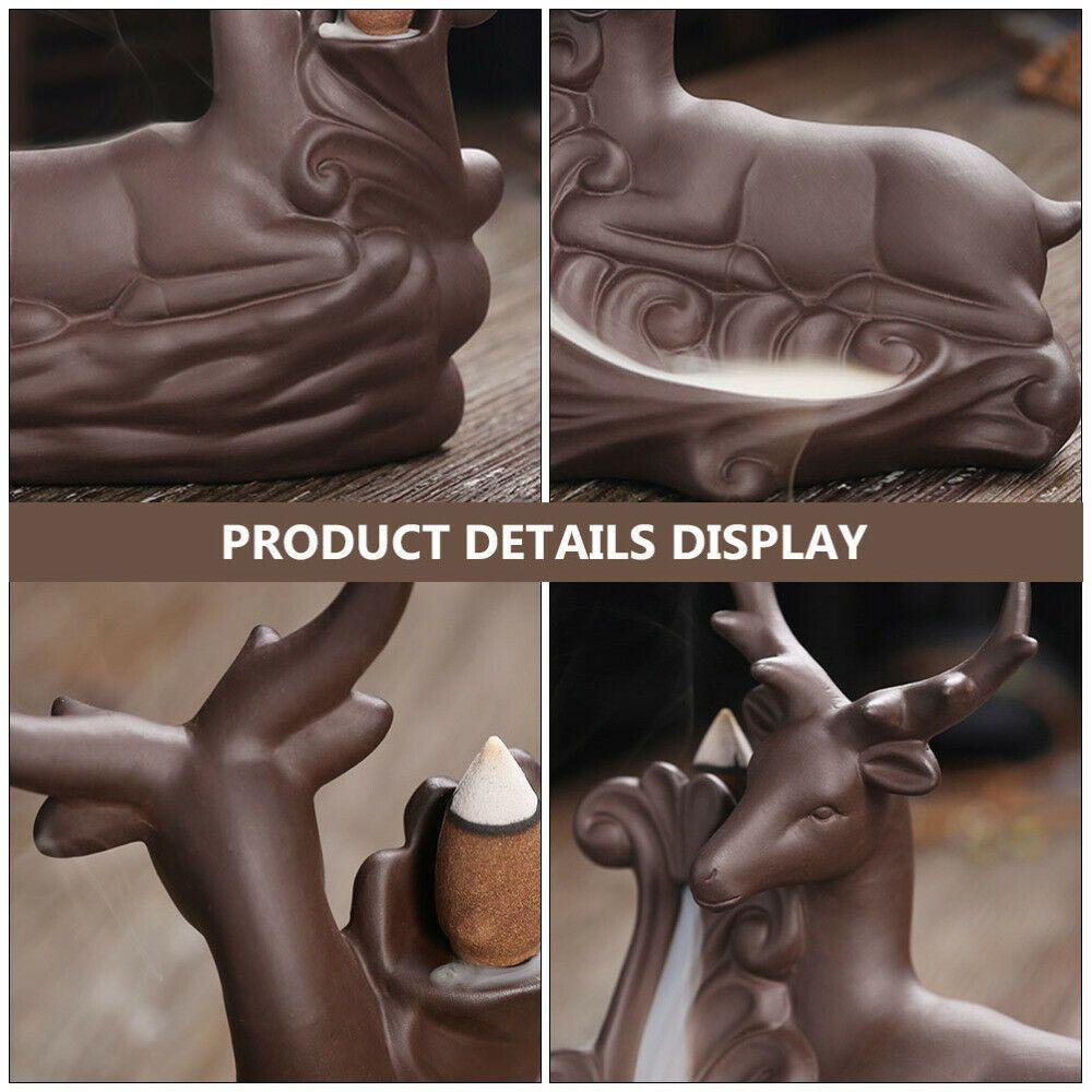 Solighter Backflow Incense Burner Ornamen Meditasi Kreatif Keramik Tempat Dupa