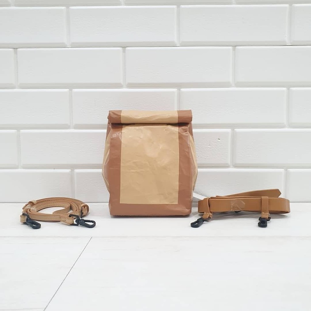 charles and keith paper bag clutch