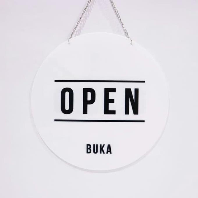 

@#@#@#] sign board akrilik gambar papan tulisan open close buka tutup