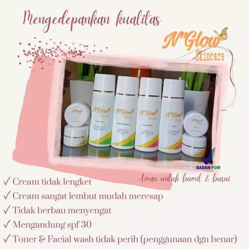 N'Glow skincare paket original 3paket