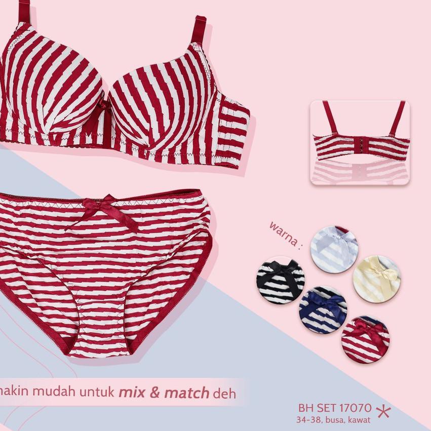 ➻ Sorex Bra Set Busa Kawat Kait 3 Setara Cup B CD Freesize BH 17070 ❄