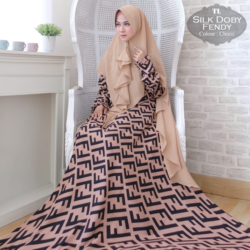 HOPYLOVY - GAMIS SYARI SILK DOBBY FDY