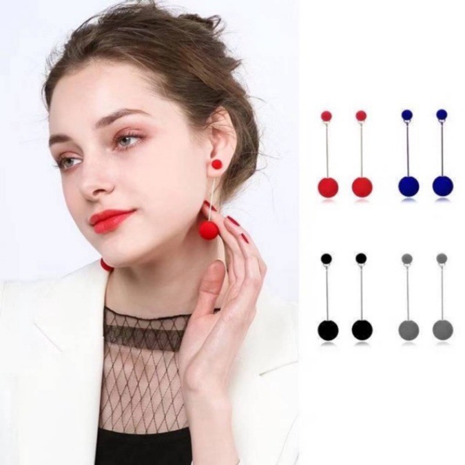 WSW-ANTING WANITA IMPORT MODEL KOREA 2 BALL SUEDE