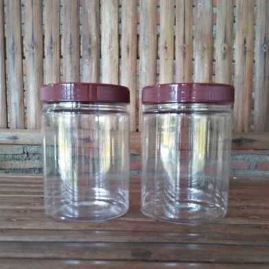 Toples Tabung Bening 600 ml Plastik Pet/Wadah susu/permen/jelly/chesse stick
