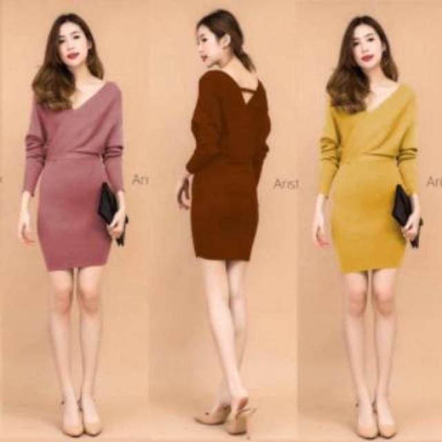 Dress Kimono Rope Rajut BG9 / DRESS / TERUSAN / DRESS RAJUT WANITA KOREA / MURAH / NEW / BEST SELLER