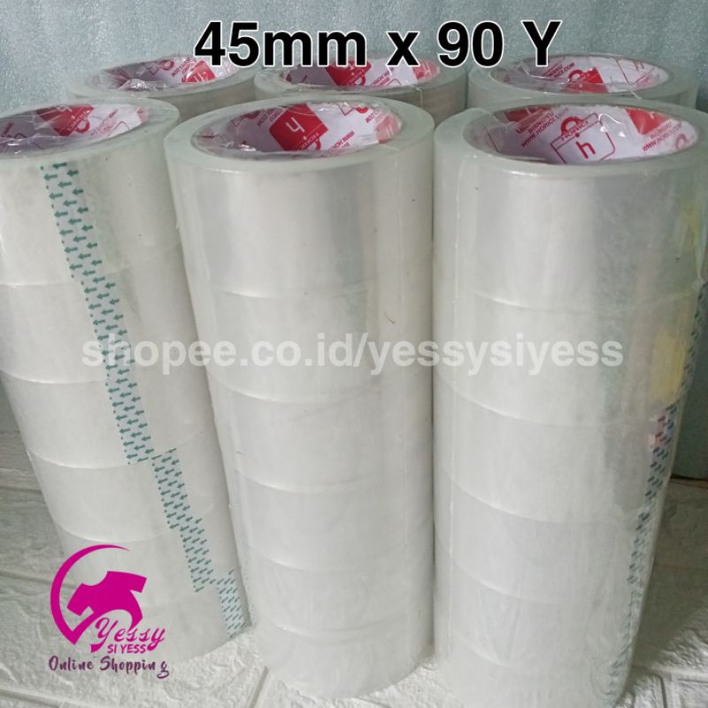 

Lakban Bening 45mm x 90 Yard Ecer Murah Rekat Kuat Cocok Untuk Paking / Nempel Resi Jual Online Shop