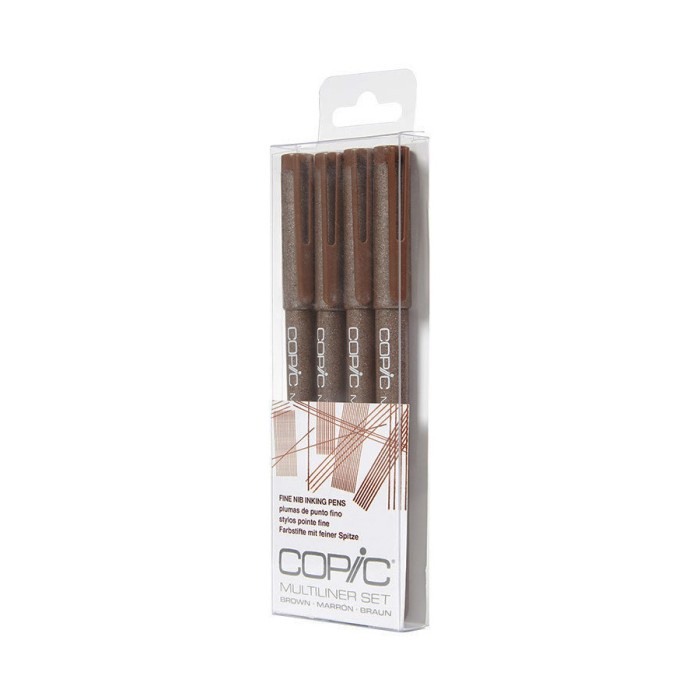 

(TERLARIS) COPIC Multiliner Set 4-pcs Brown