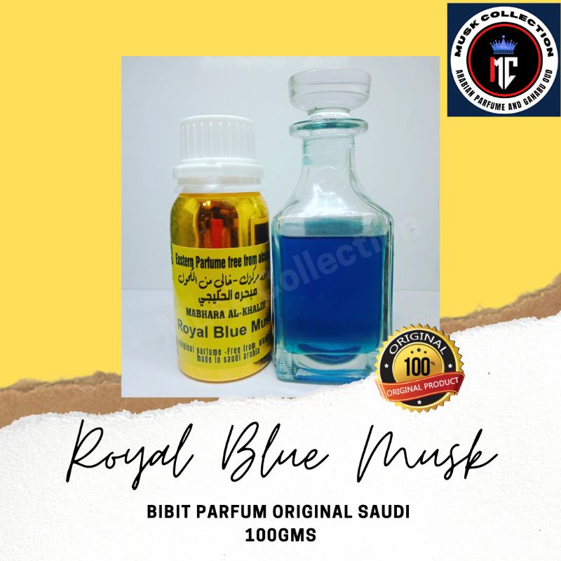 Bibit Parfum Minyak Wangi Arab Saudi Original Royal Blue Musk By Mabhara Al Khaliji 100ml