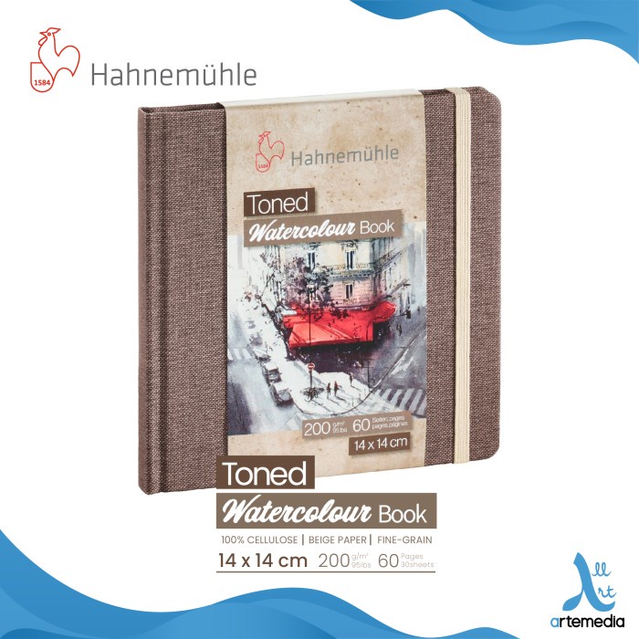 

Kertas Cat Air Hahnemuhle Beige Toned Watercolor Paper Sketchbook - 14 x 14 cm