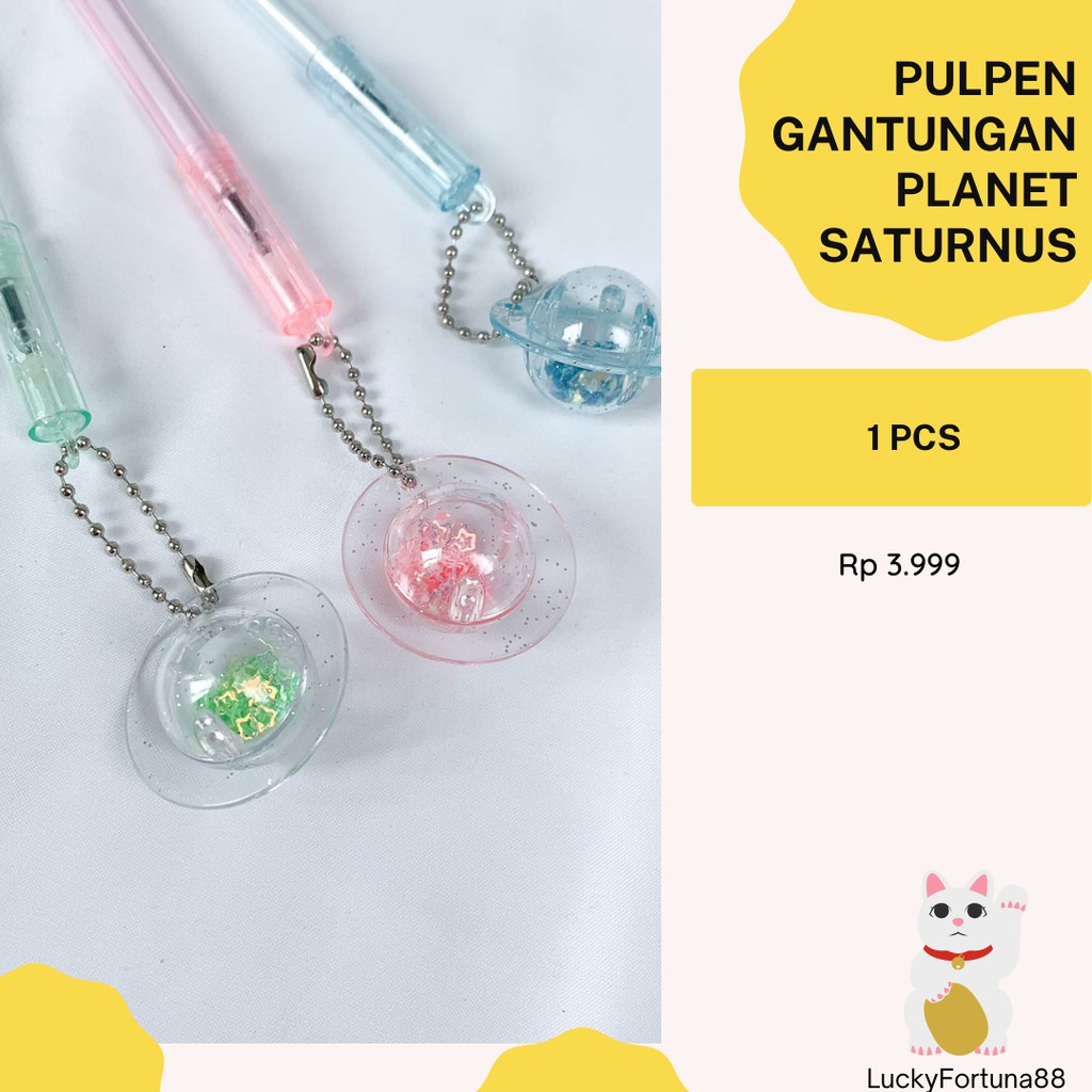 

[LuckyFortuna88] pulpen gantungan planet saturnus pen Unik Lucu Kado Alat Tulis Kantor pen Gantungan Planet Saturnus Pulpen Unik Kado Lucu Murah Termurah