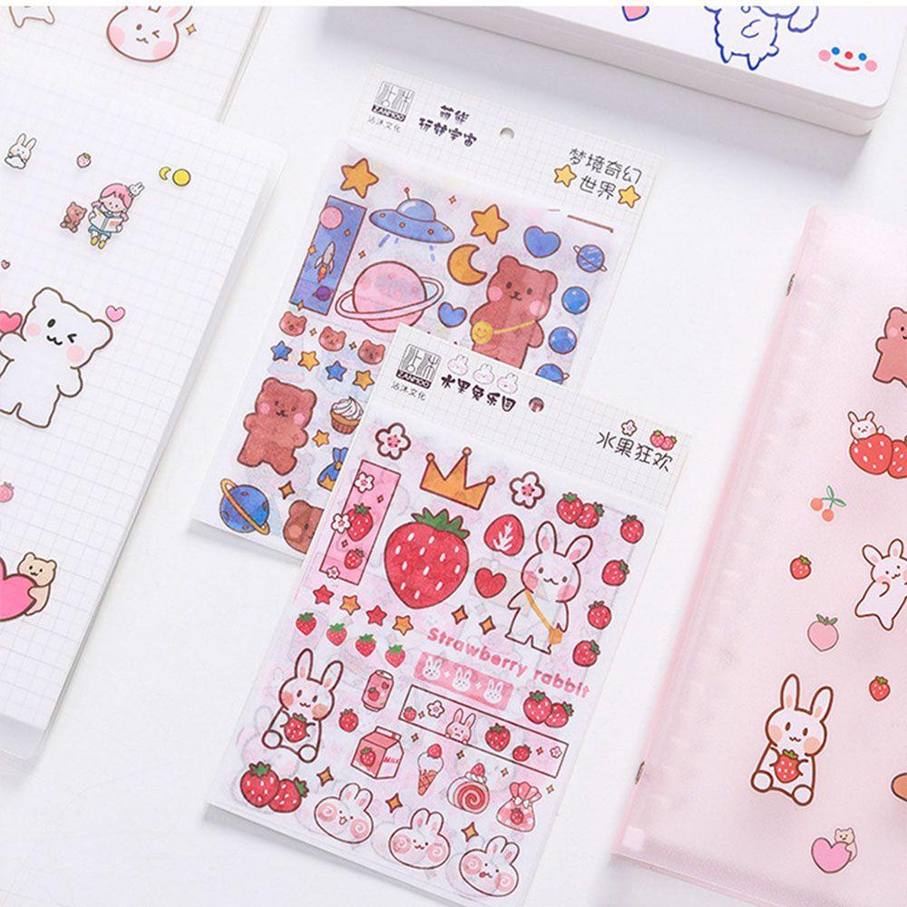 Stiker Scrapbooking Anak DIY Planner Diary Tempel Nanas