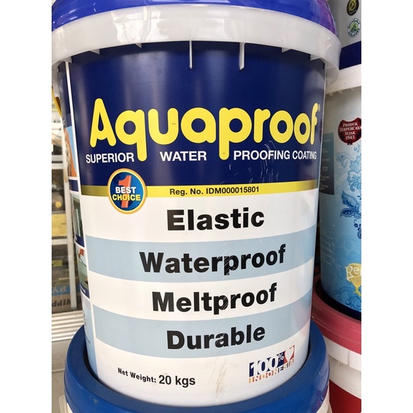 100% ORIGINAL AQUAPROOF 20KG WATERPROOFING, TERMURAH CAT PELAPIS ANTI BOCOR, WATERPROOFING, CAT ANTI