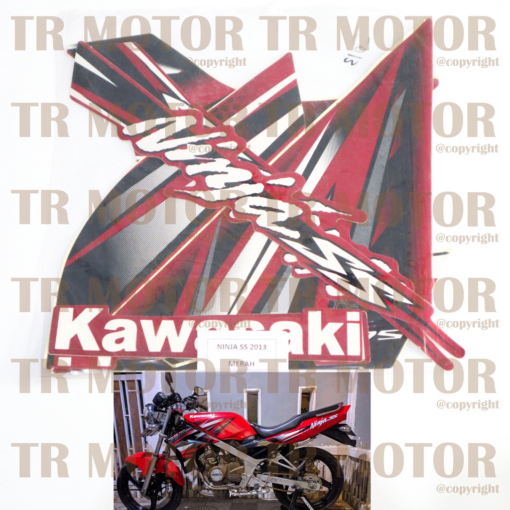 Stiker Motor Ninja SS 2013 Sticker Striping Lis Full Set Motor