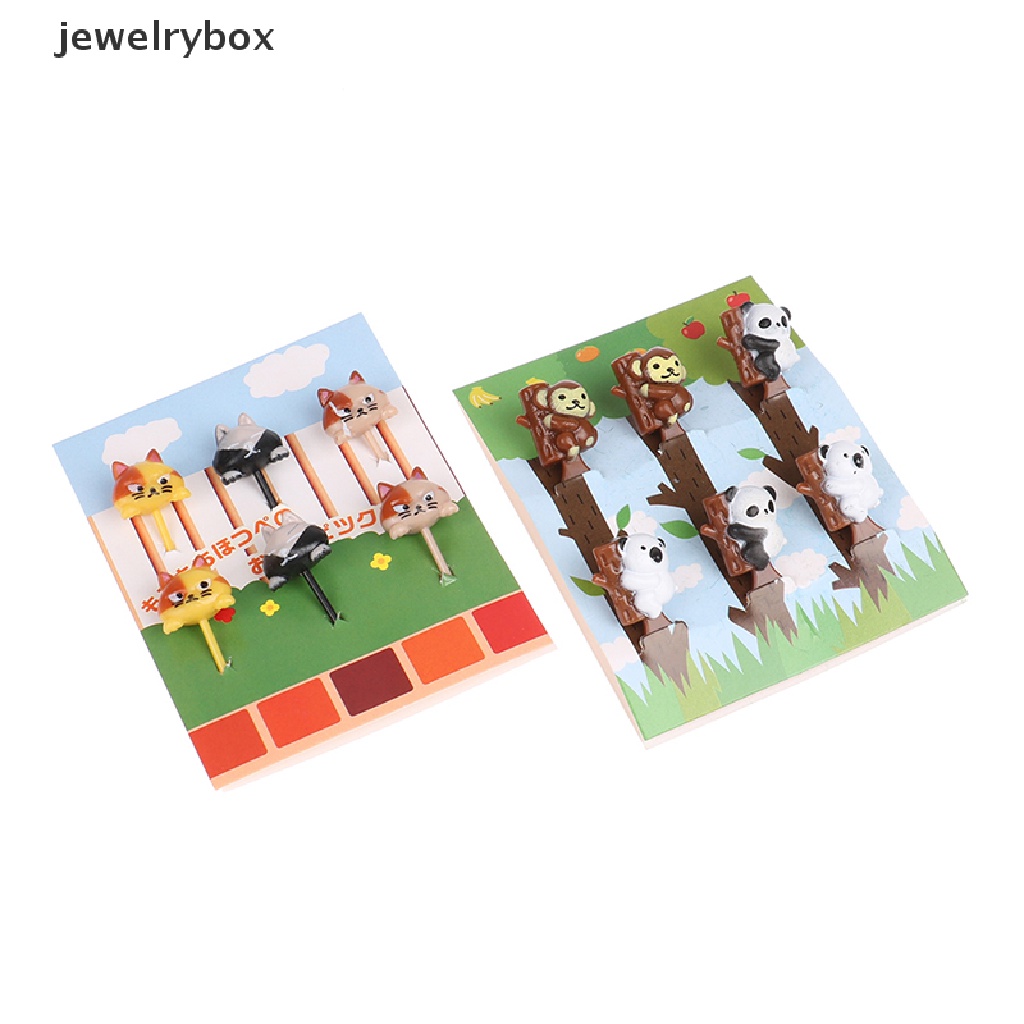 (jewelrybox) Set Garpu Buah / Kue / Dessert Motif Kartun Untuk Pesta / Rumah