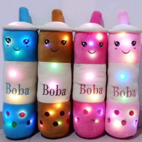 Boba Guling Led 60 Cm Boneka Guling Boba Led 60 Cm Nyala Kedip Lucu Guling Boba Led Viral