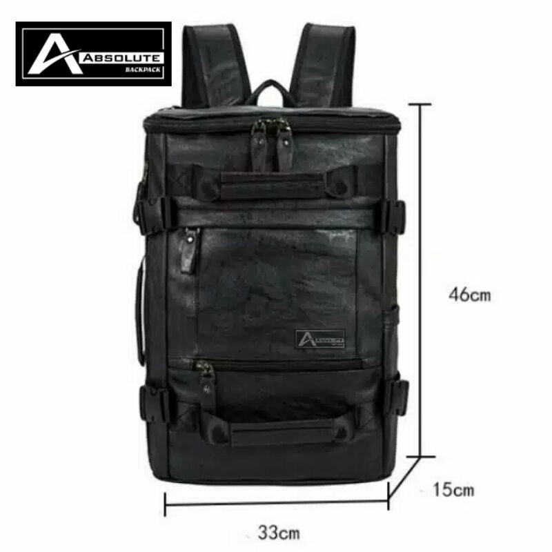 Tas Ransel Kulit XI Absolute Backpack Up to 15 inch - Tas Pria Tas Wanita Daypack - Tas Ransel Travel Bag Laptop