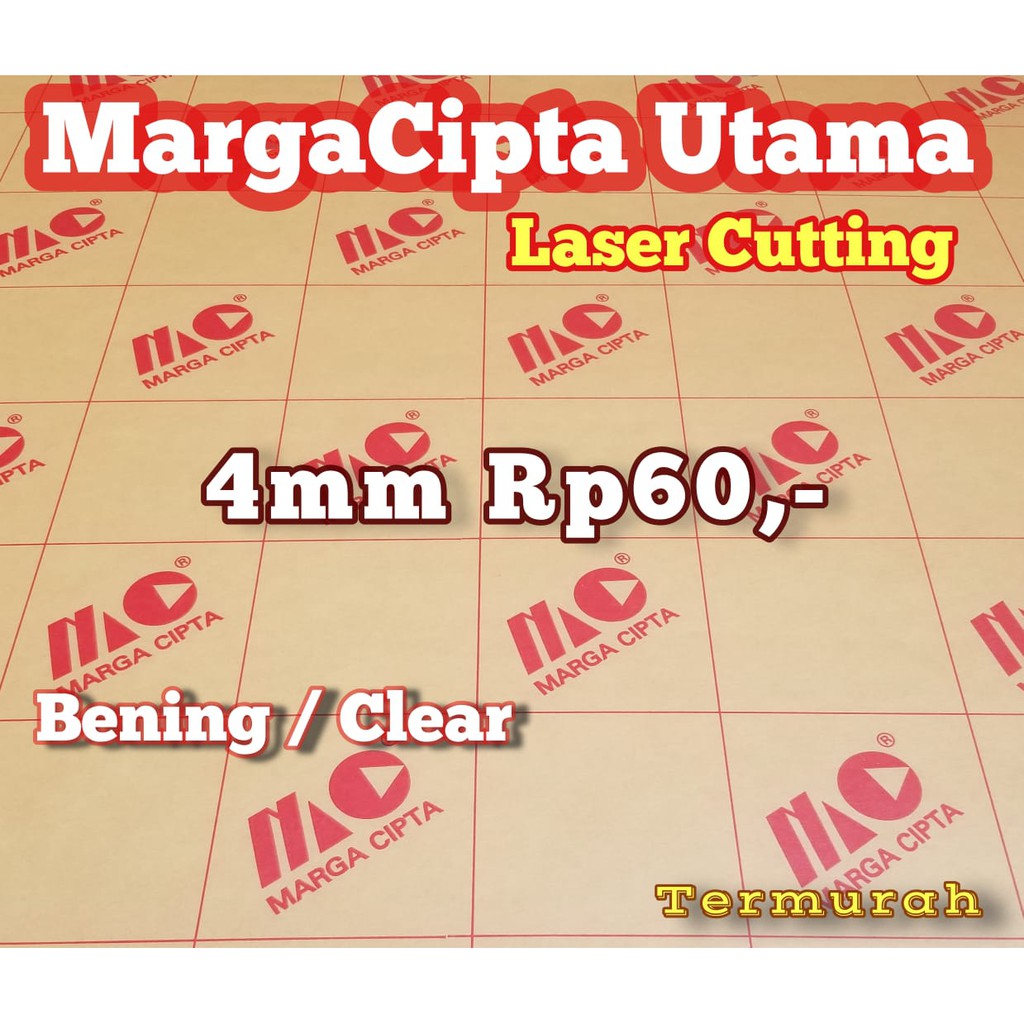 PREMIUM Acrylic 4mm Laser Cutting Bening Clear Potongan Akrilik Custom Transparan