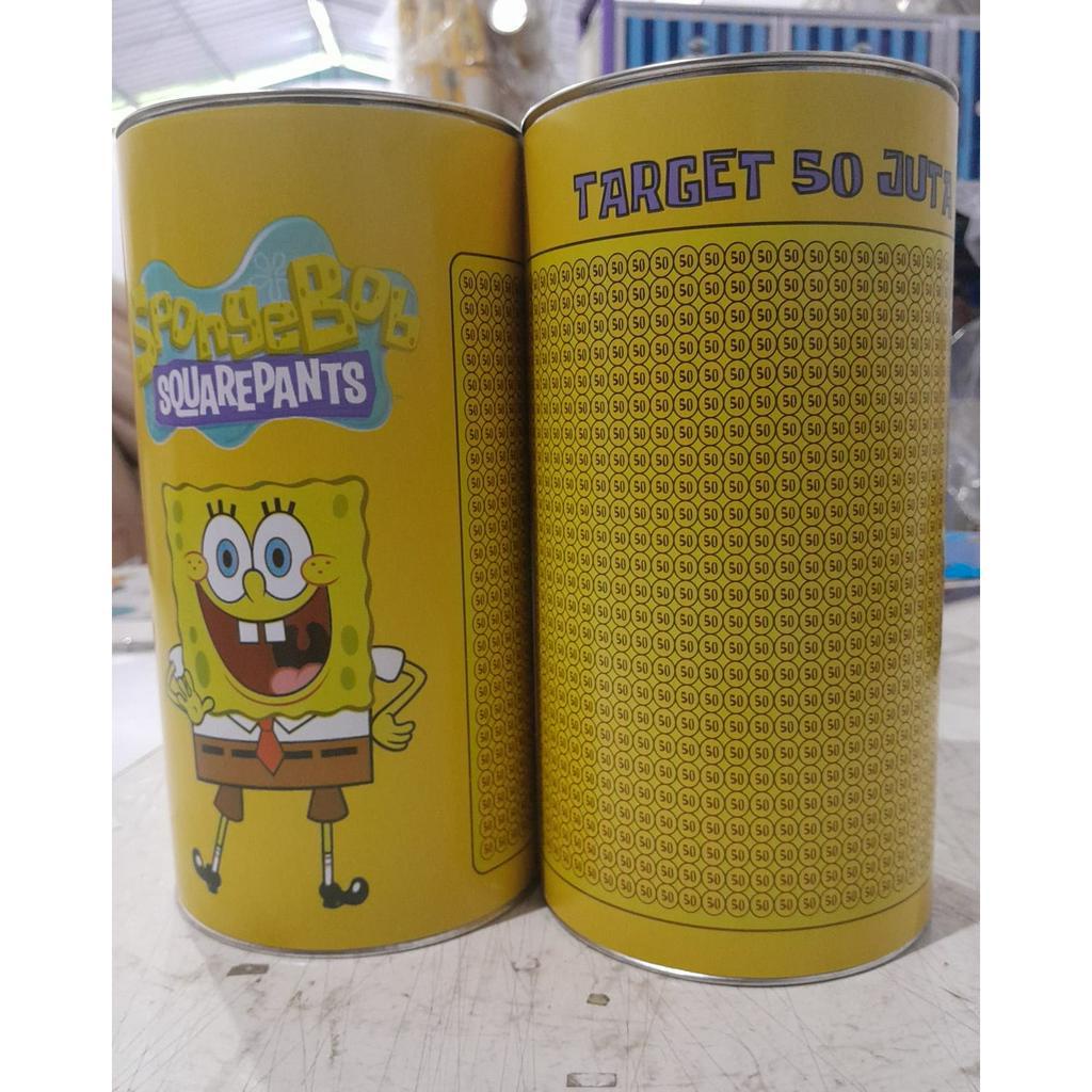 Karakter Celengan Target 50 juta Jumbo Buka Tutup Celengan Kaleng Viral Celengan target Termurah Spo