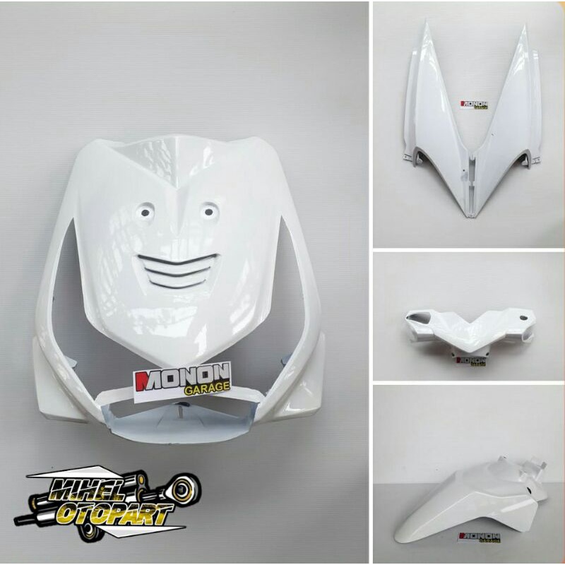 Cover full body honda beat karbu putih