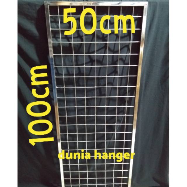 Jaring ram besi chrome stainless 50cm x 100cm