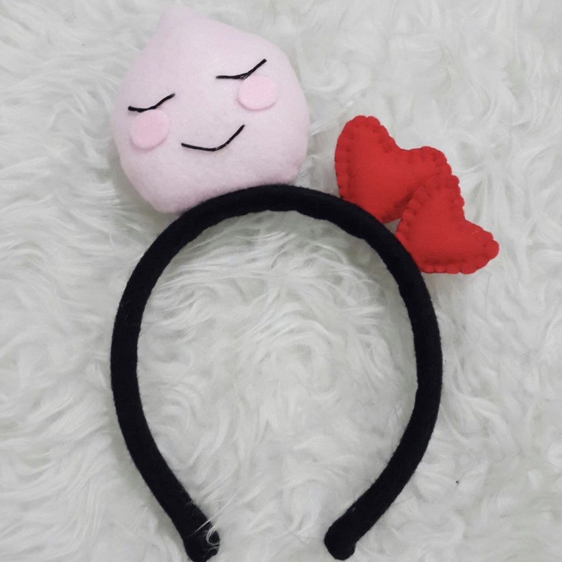 Bando Love Aksesoris Kado Valentine Hati Pink Cinta Saranghaeyo Korea