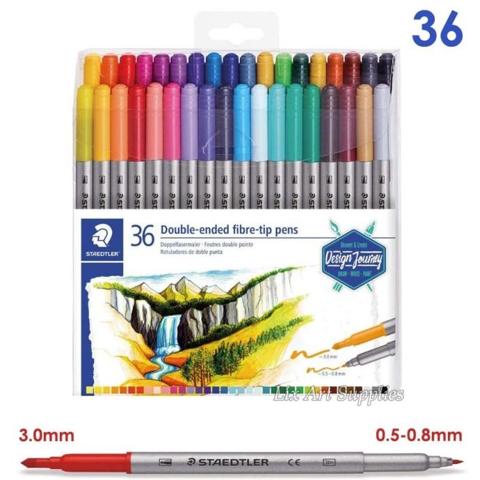 

Staedtler 3200 Double Ended Fibre Tip Pen Set 36 ---READY---