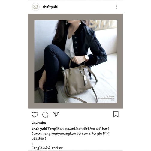 DHAIRYA FERGIE MINI LEATHER BAG OTTER (ARMY) PRE❤️