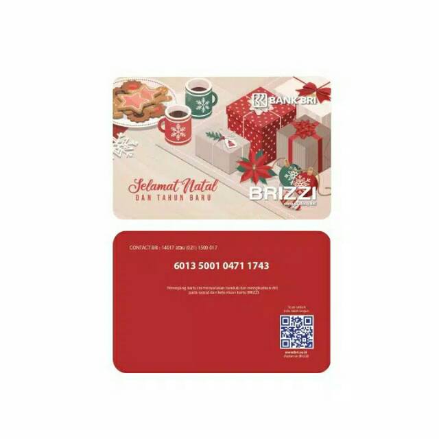 BRIZZI BRI Spesial Natal (Christmas) /Like eMoney eTOLL Tapcash or Flazz