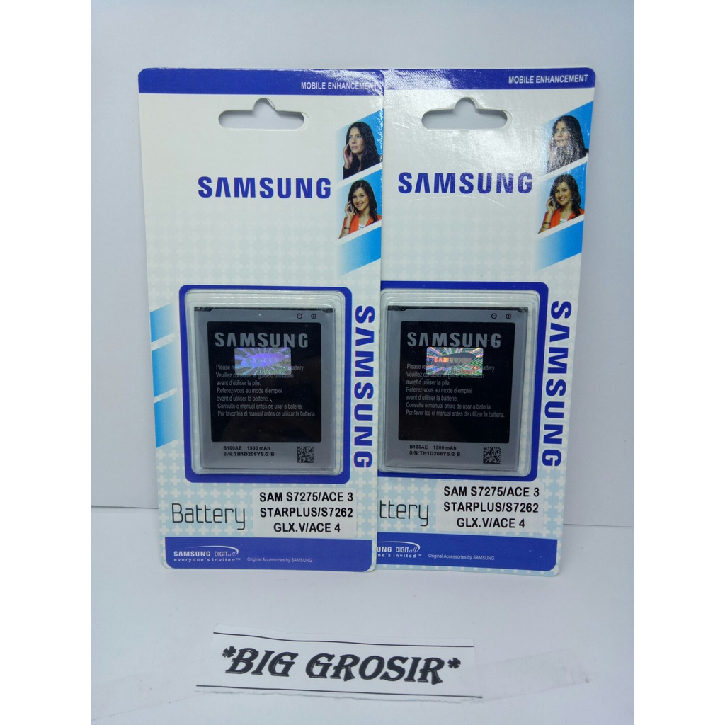 BATERAI - BATRAI - BATRE ORIGINAL SAMSUNG GALAXY V - ACE4 - G313HZ - STAR DUOS S7262 - B100AE (3pin)