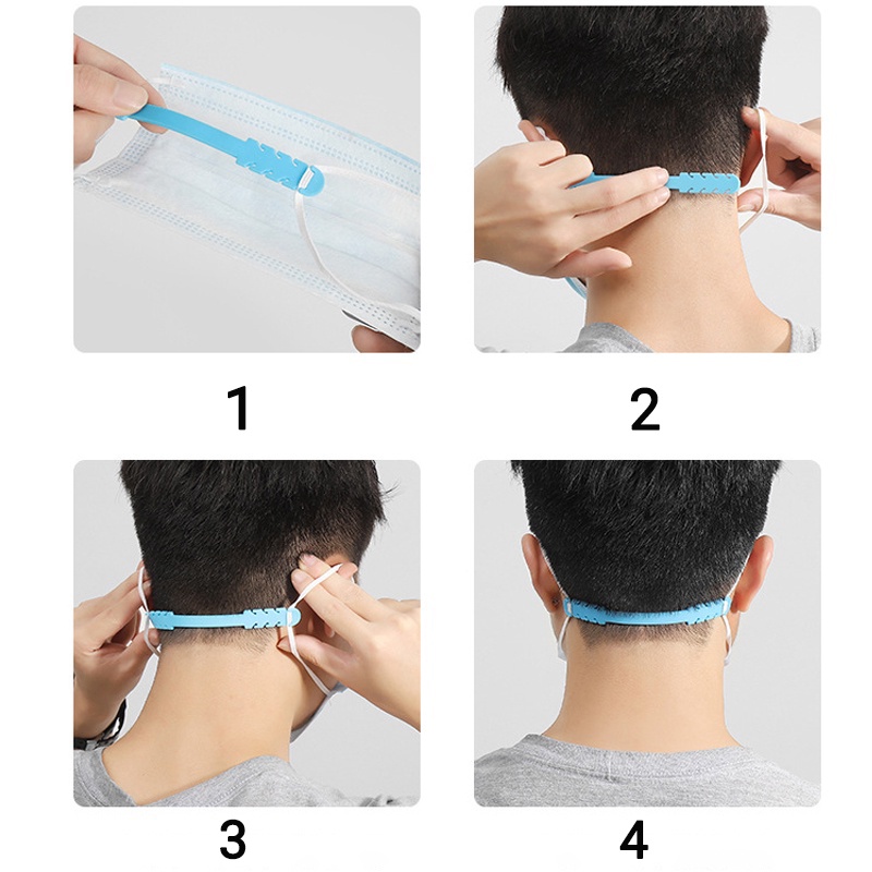 Strap Extension Kait Masker Elastis Adjustable Bahan Silikon Untuk Pria / Wanita