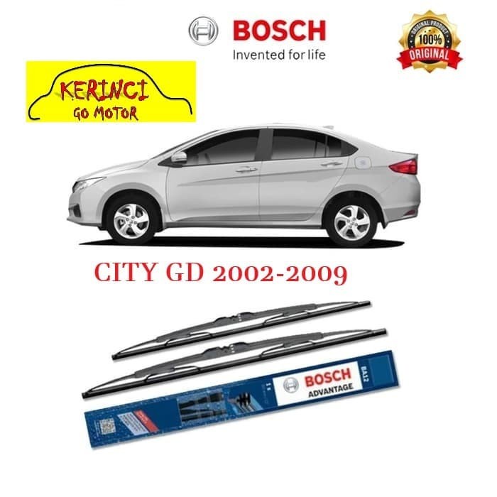 WIPER HONDA CITY GD 2002-2009 BOSCH ADVANTAGE 20&quot; &amp; 18&quot; SEPASANG