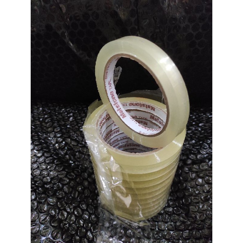 

selotip bening 12 mili 1/2 inch murah ecer perekat lem packing lakban setara sazanami daimaru