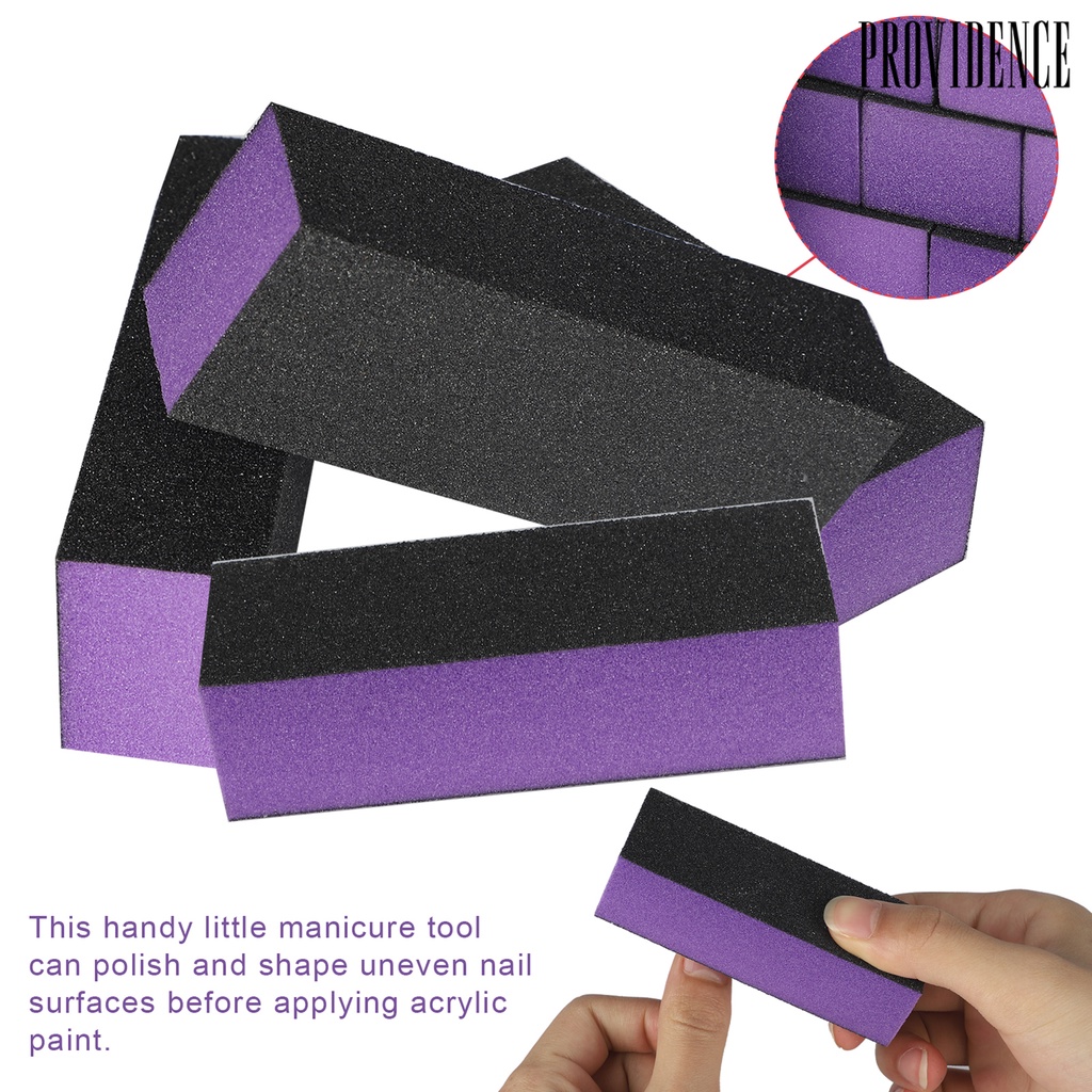 2 / 10 / 12 Pcs Alat Pengamplasan Blok Poles Kuku Multi Sisi Anti Abrasi Untuk Manicure Wanita