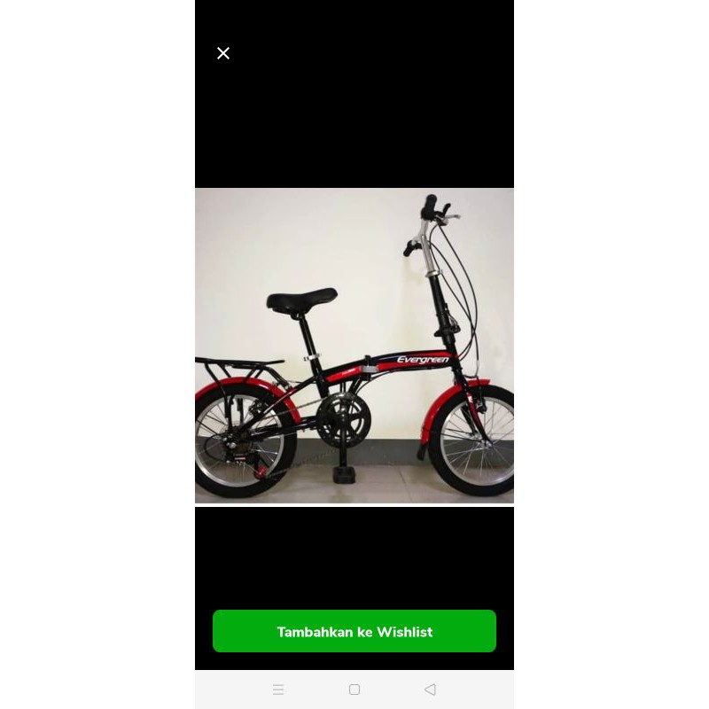 sepeda lipat termurah evergreen 16 inch sepeda anak murah