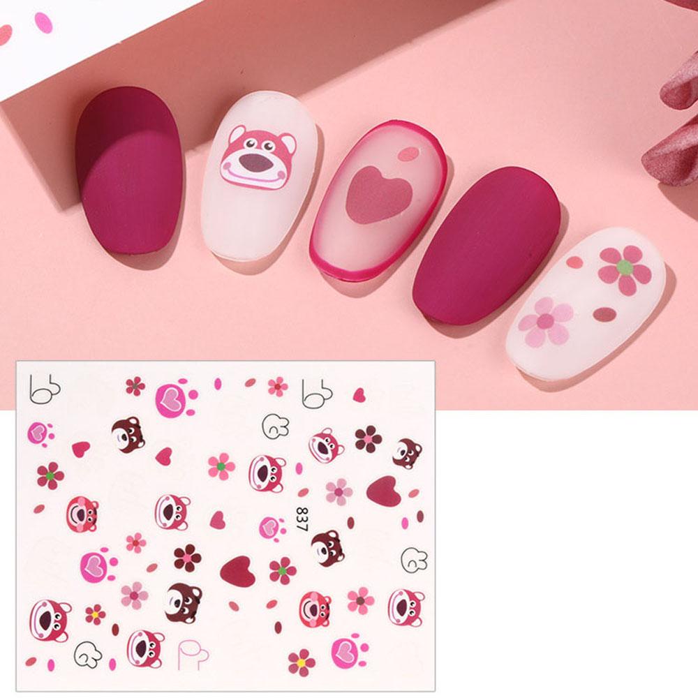 Agustina Stiker Kuku Wanita Kecil Lucu Kuning Bebek Kucing Cakar Anjing DIY Nail Decals