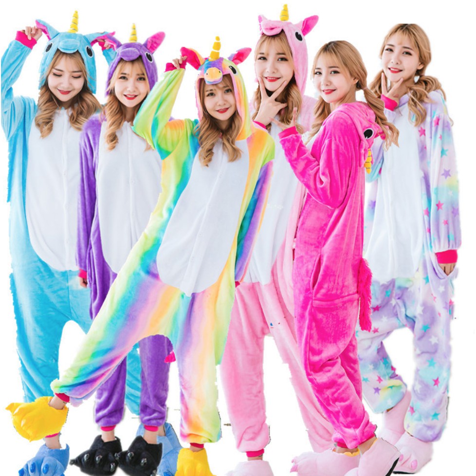 ONESIE UNICORN STAR RAINBOW KARAKTER PIYAMA KOSTUM COSPLAY DEWASA