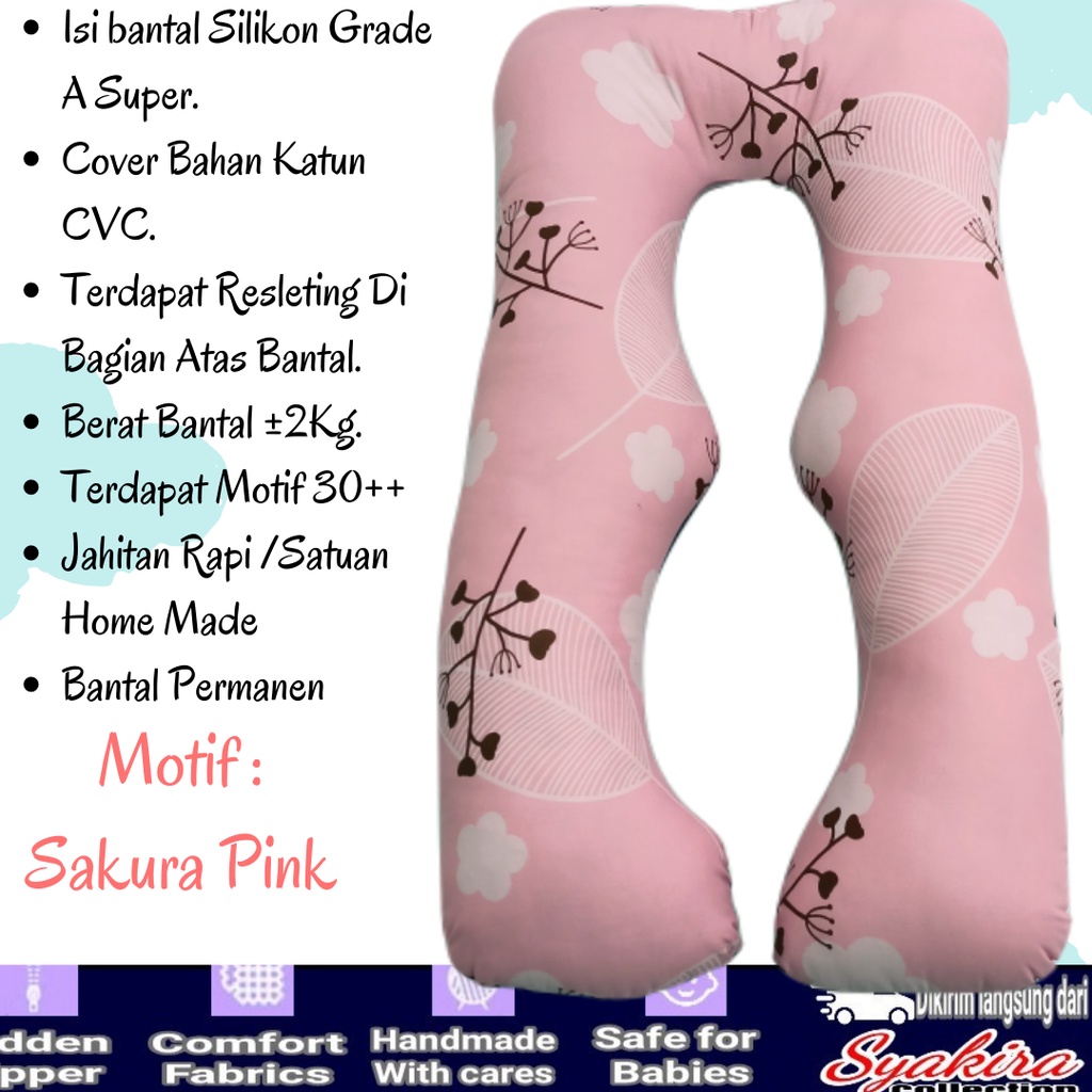 Bantal Hamil 2 Sisi Isi Padat Maternitty Pillows Bantal menyusui Multifungsi Bantal Penyangga Perut Hamil