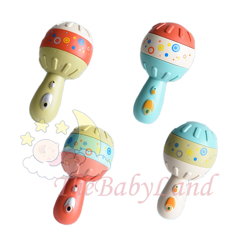 [1KG 20PCS] Babyland Mainan Rattle Teether Bentuk Kerinci Kartun Dengan Lonceng Untuk Edukasi Dini Bayi Newborn