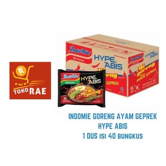

Indomie Goreng Ayam Geprek HYPE ABIS 1 dus isi 40 bungkus