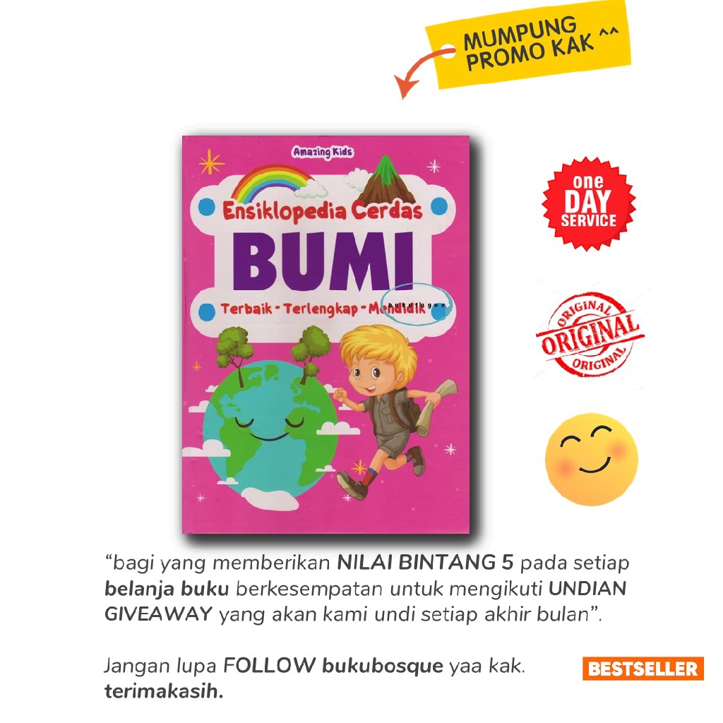 BUKU ANAK - ENSIKLOPEDI CERDAS BUMI - C KLIK MEDIA ( HARD COVER)