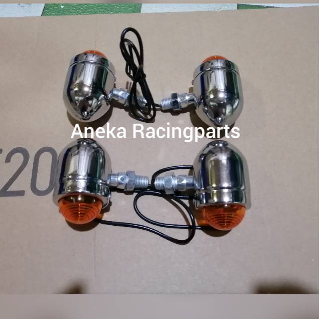 Lampu sen jeep style klasik rx king tiger custom dll crum satu set depan belakang / lampu sen motor