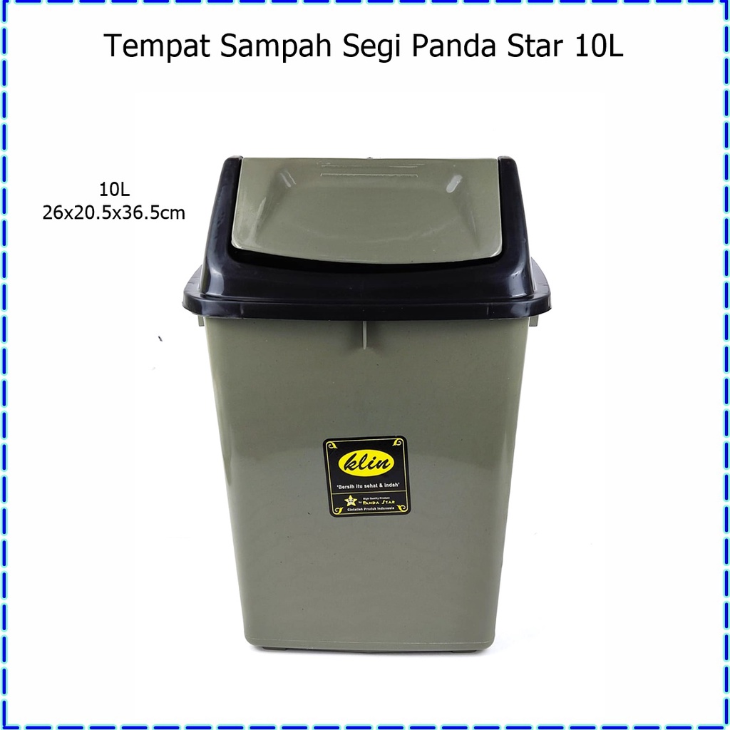 Tempat Sampah Tutup Segi 10L