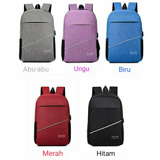 Baru Tas Laptop usb Ransel backpack sekolah multifungsi pria/wanita kualitas impor